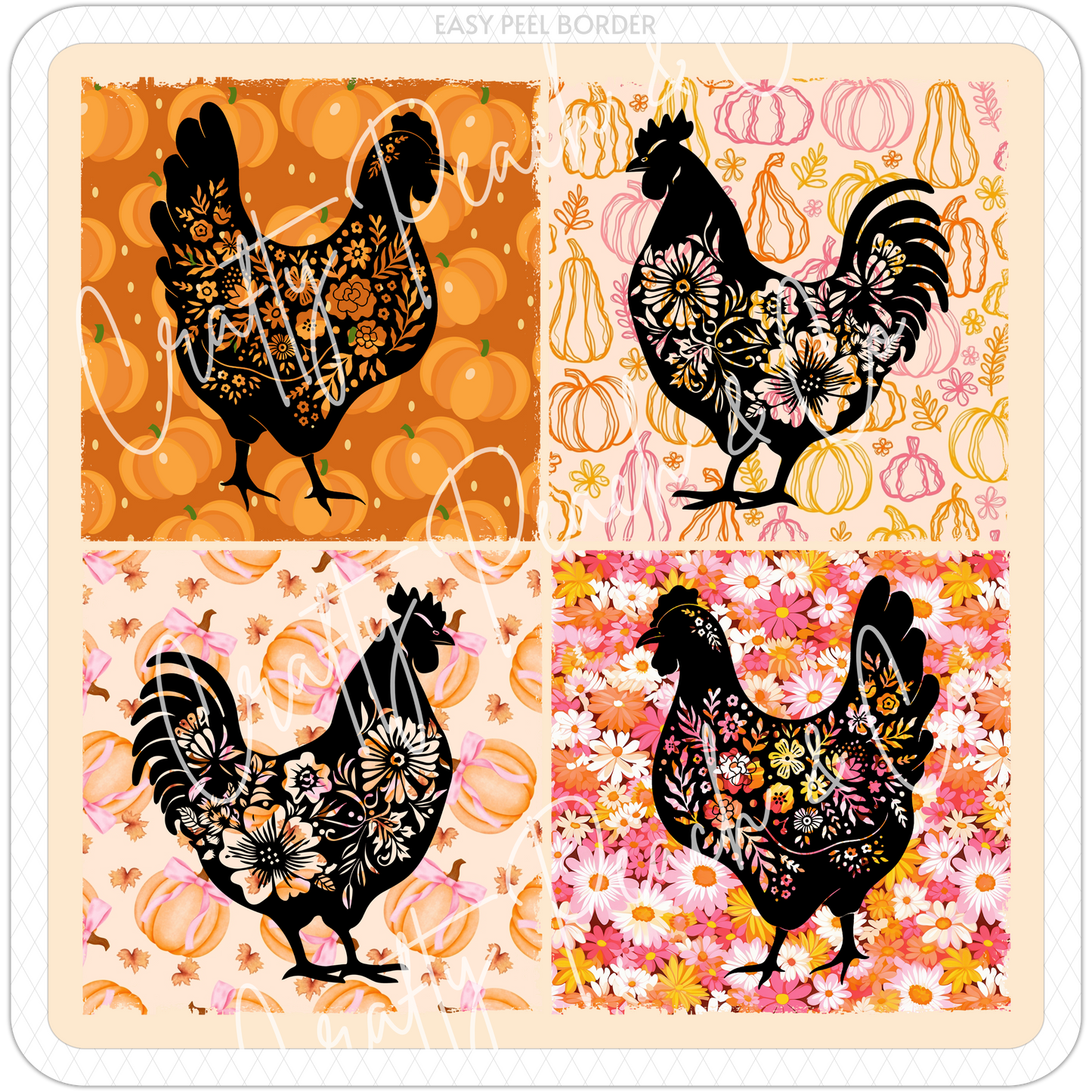 Fall Floral Chicken