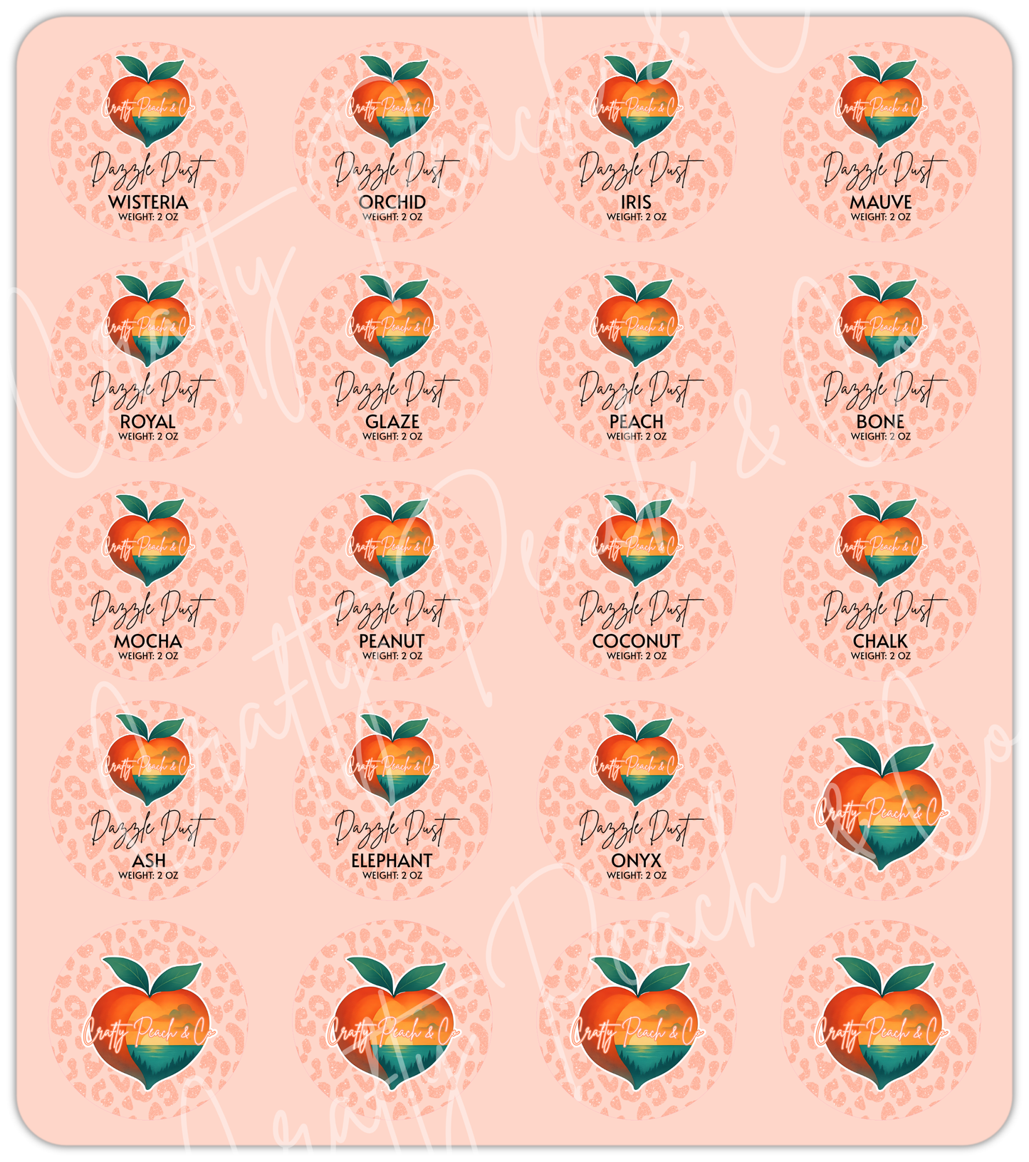 Dazzle Dust Replacement Labels