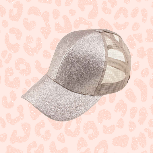 Glitter High Pony Baseball Cap