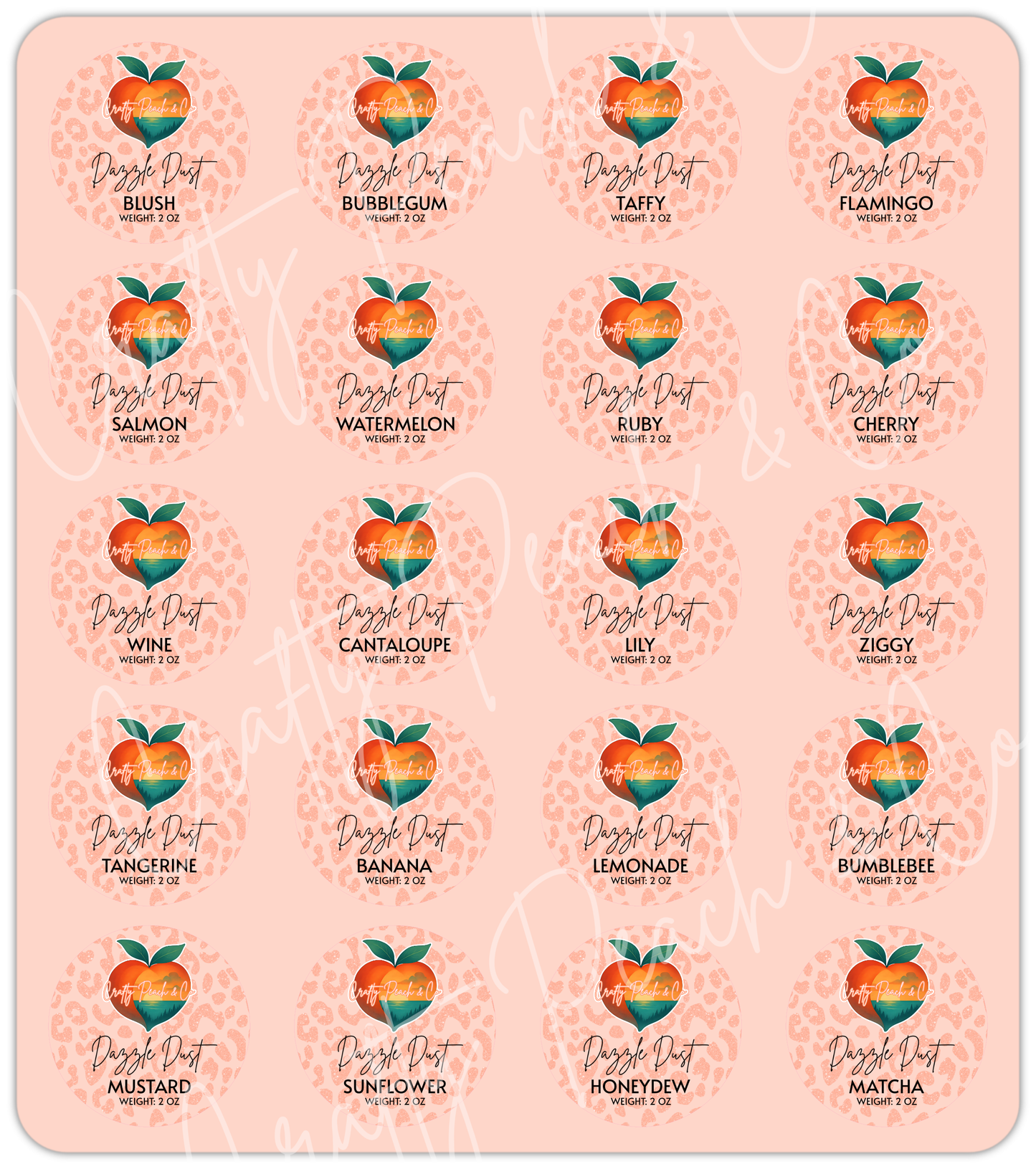 Dazzle Dust Replacement Labels