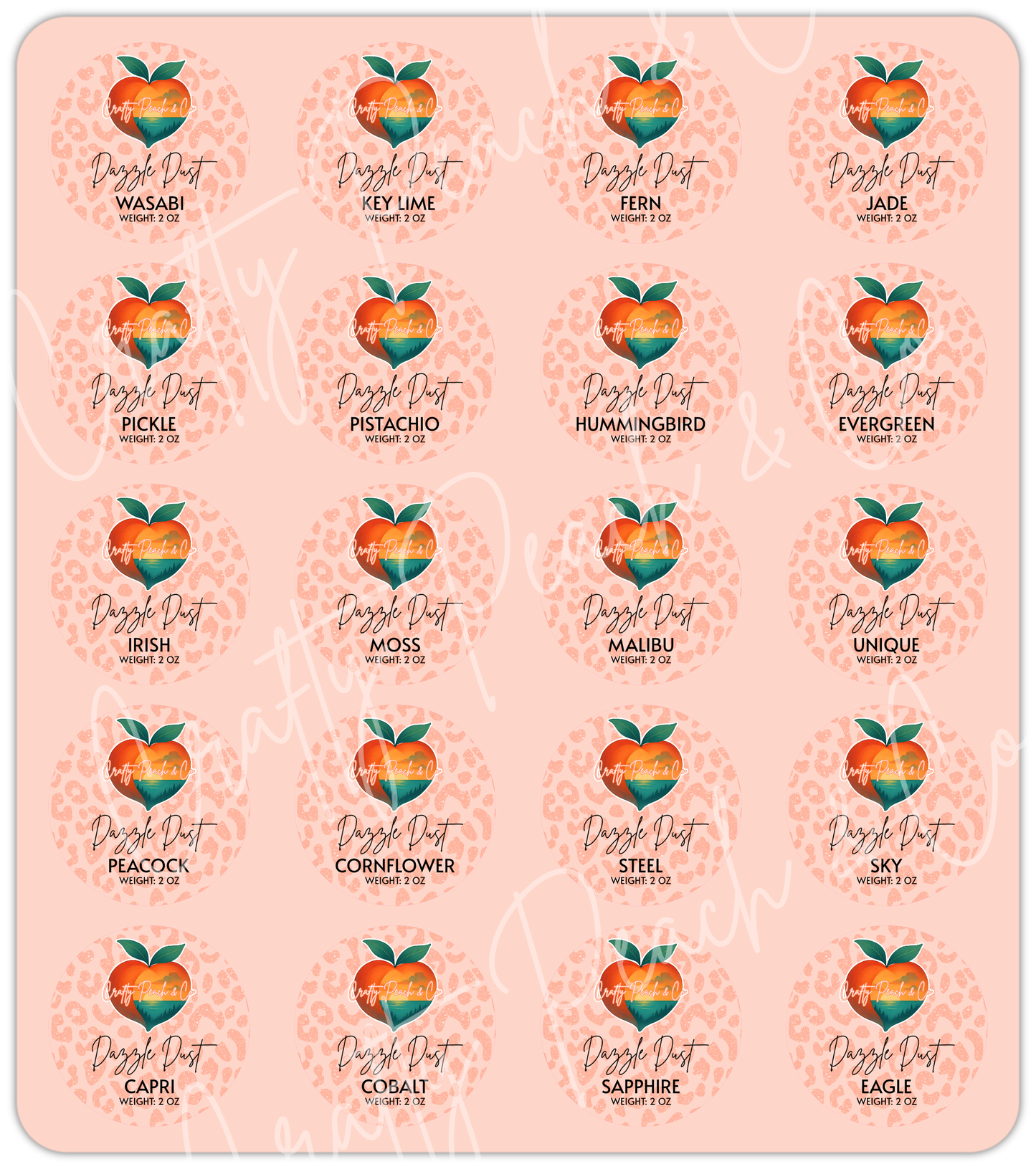 Dazzle Dust Replacement Labels